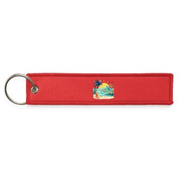 Resting Beach Summer - Jet Tag Keychain - red - Front
