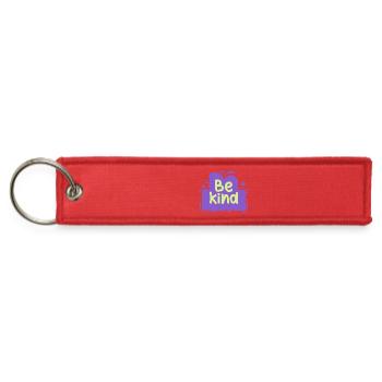 Be Kind Purple Cloud - Jet Tag Keychain - red - Front