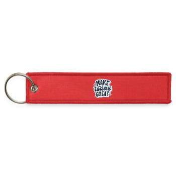 Make today great - Jet Tag Keychain - red - Front