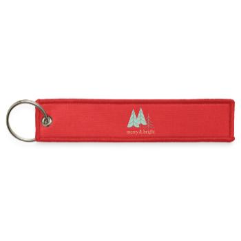 Pastel Pines Merry & Bright - Jet Tag Keychain - red - Front