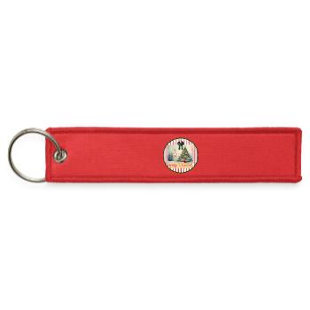 Nutcracker and Christmas Tree - Jet Tag Keychain - red - Front