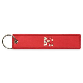 Creative Tools & Icons Collage – Hand-Drawn Maker  - Jet Tag Keychain - red - Front