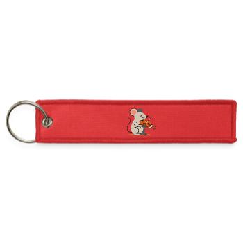 Mouse violin arthist - Jet Tag Keychain - red - Front