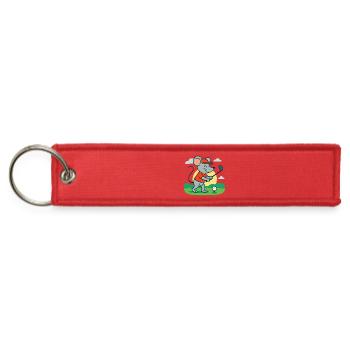 Mouse golf player - Jet Tag Keychain - red - Front