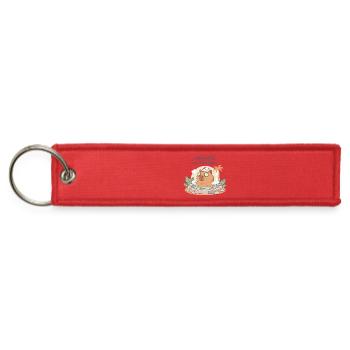 Mentally at the Spa Capybara Relaxing Meme - Jet Tag Keychain - red - Front