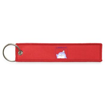 I Showed Up Penguin - Jet Tag Keychain - red - Front