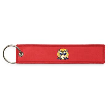 Drum Kit Comic - Jet Tag Keychain - red - Front