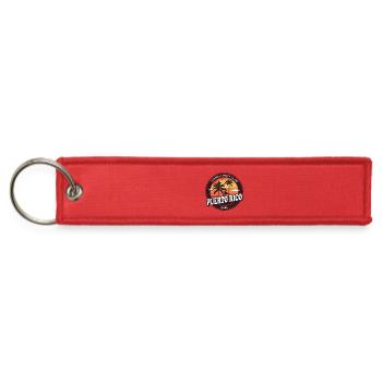 Puerto Rico Design with Palm Trees - Jet Tag Keychain - red - Front