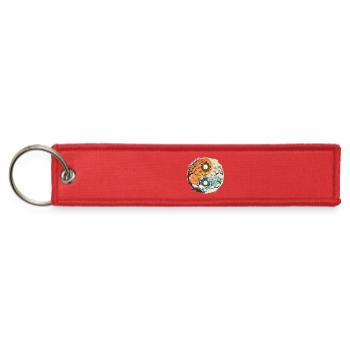 Seasonal Yin Yang Landscape - Jet Tag Keychain - red - Front