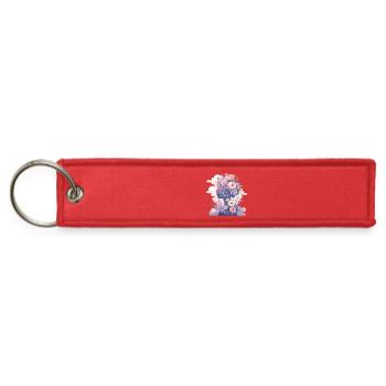 Floral Healing Progress Illustration - Jet Tag Keychain - red - Front
