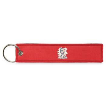 Floral Healing in Progress Silhouette - Jet Tag Keychain - red - Front