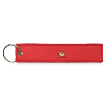Cozy Hygge Night Reading Scene - Jet Tag Keychain - red - Front