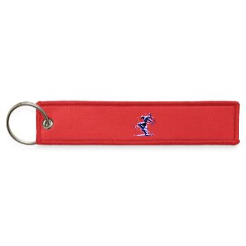 Dynamic Abstract Horse Illustration - Jet Tag Keychain - red - Front