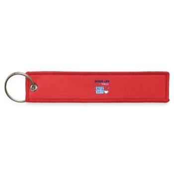 Scrub Life Vibes Medical Illustration - Jet Tag Keychain - red - Front