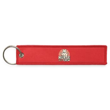 Cute Nurse Ghost with Stethoscope Design - Jet Tag Keychain - red - Front
