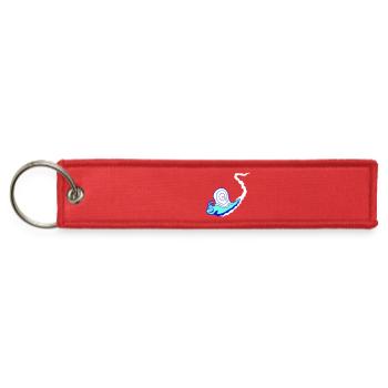 Snail slime trail cute sweet happy Cool funny fun - Jet Tag Keychain - red - Front