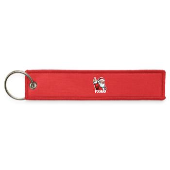 F XMAS santa middle finger fuck christmas funny  - Jet Tag Keychain - red - Front