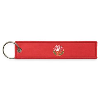 Peace on Earth Mountain Pines - Jet Tag Keychain - red - Front