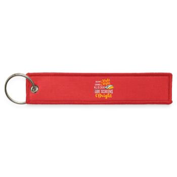 Silent Night Gaming Night All Calm Screens Bright - Jet Tag Keychain - red - Front