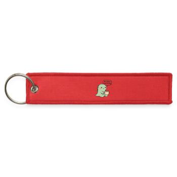 Anxious but Trying – Mental Health Motivational  - Jet Tag Keychain - red - Front