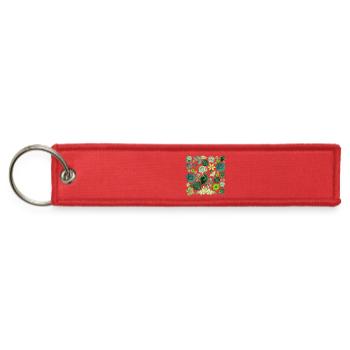 Emerald Garden Bloom - Jet Tag Keychain - red - Front