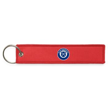 Blue Guardian Shield Emblem - Jet Tag Keychain - red - Front