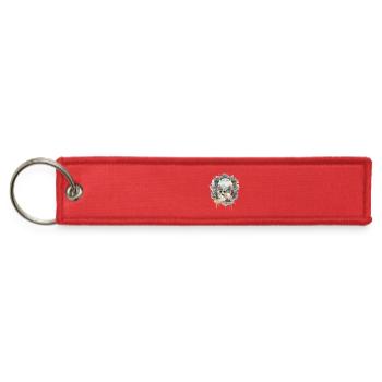 Siamese Temple Guardian Cat - Jet Tag Keychain - red - Front