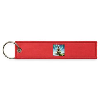 United Seasons Christmas Spiral Tree - Jet Tag Keychain - red - Front