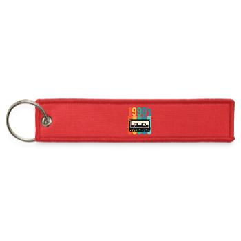 1990s Rainbow Cassette Retro - Jet Tag Keychain - red - Front