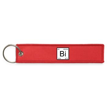 Bi Element Minimal Tile Design - Jet Tag Keychain - red - Front