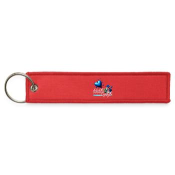 Blue Neon Heart Lifestyle - Jet Tag Keychain - red - Front