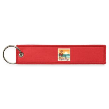 Capybara Patrol Sunset Beach - Jet Tag Keychain - red - Front