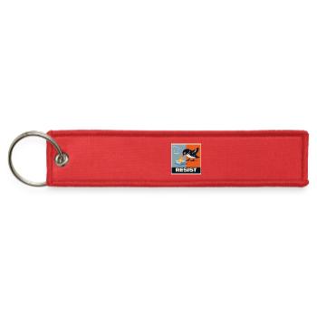 Minneapolis ICE Protest RESIST - Jet Tag Keychain - red - Front