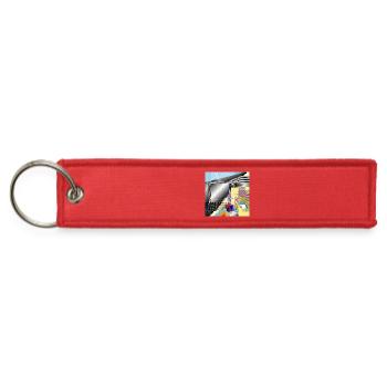 Glitch Prism Mosaic - Optie Scope by Kalkov - Jet Tag Keychain - red - Front