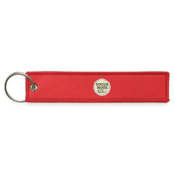  focus mode on retro sticker - Jet Tag Keychain - red - Front
