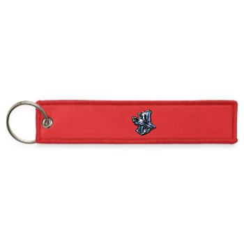 Futuristic Neon Chrome Emblem - Jet Tag Keychain - red - Front