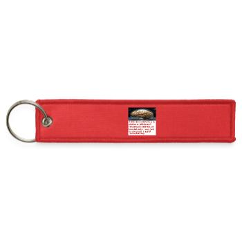 Brain Preservation Message #1 - Jet Tag Keychain - red - Front
