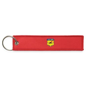 A-10 Thunderbolt II Shield - Jet Tag Keychain - red - Front