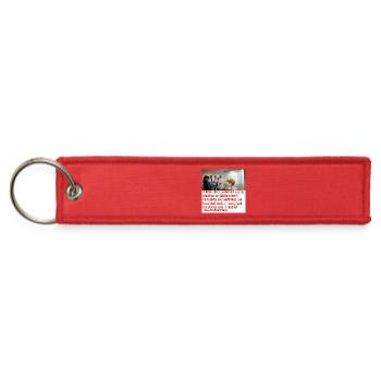 Brain Preservation Message #10 - Jet Tag Keychain - red - Front
