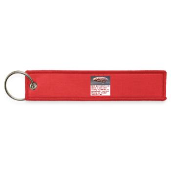 Brain Preservation Message #12 - Jet Tag Keychain - red - Front