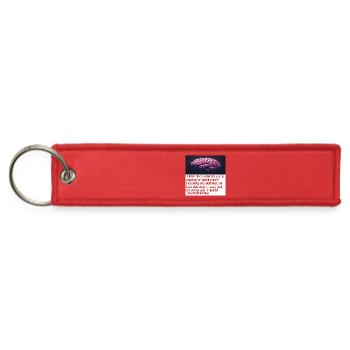Brain Preservation Message #19 - Jet Tag Keychain - red - Front