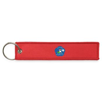 Siamese Cat Box Raider Dark Blue Base - Jet Tag Keychain - red - Front