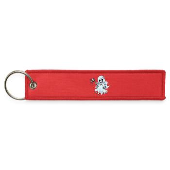 Kawaii Horror Ghost Doll - Jet Tag Keychain - red - Front