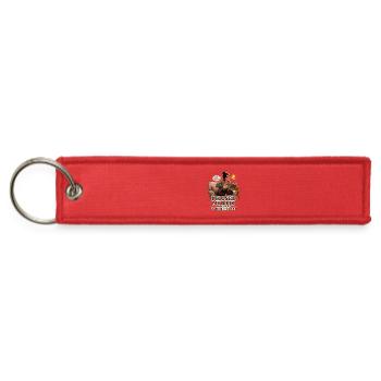 Cozy Bookworm Moment on Sofa - Jet Tag Keychain - red - Front