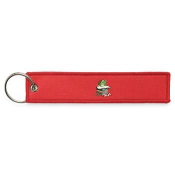 Cute Baby Frog Student - Back To School Backpack - Jet Tag Keychain - red - Front