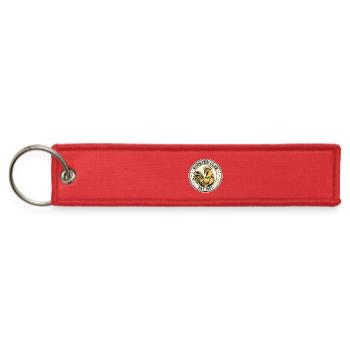 Rooster Club Circular Badge - Jet Tag Keychain - red - Front