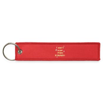 I Can't Even Think Straight Yellow Mint Love - Jet Tag Keychain - red - Front
