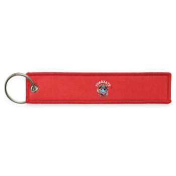 Pirate Shirts | Cat Lover Gift | Straight Cut T | - Jet Tag Keychain - red - Front