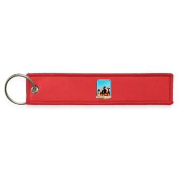 I LOVE SUNSET, CUTE DESIGN - Jet Tag Keychain - red - Front