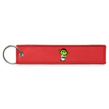 Gamer caterpillar nerd gaming controller consol - Jet Tag Keychain - red - Front